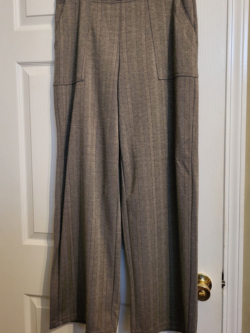 Max Studio Gray Wide-Leg Tweed Dress Pants